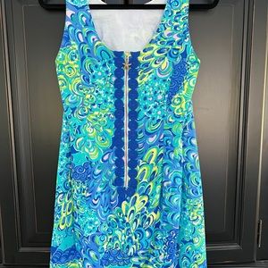 Lilly Pulitzer Blue Lagoon Shift Dress EUC Size 6